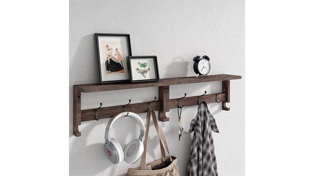 wooden wall coat rack