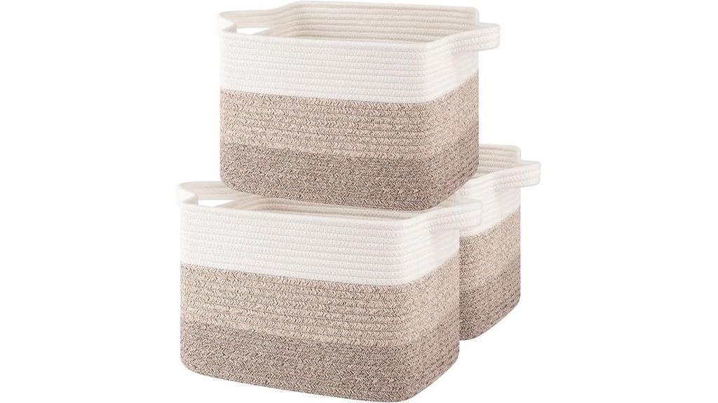 woven storage baskets set