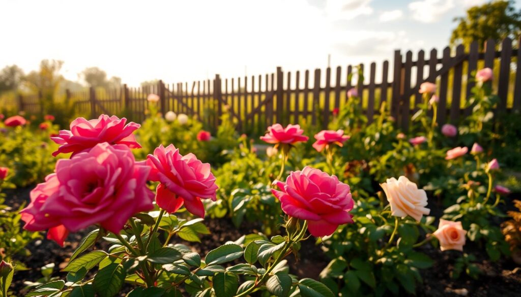 Choosing companion plants for roses