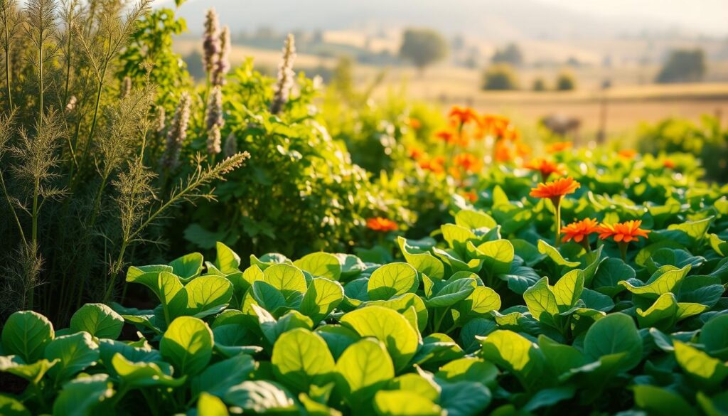 Companion planting for spinach