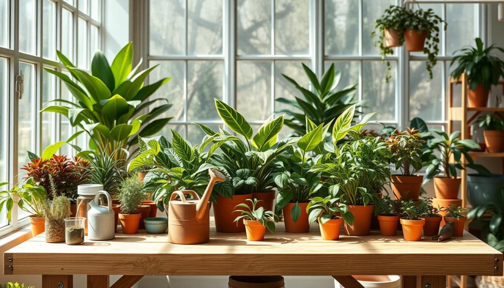 Indoor plant maintenance