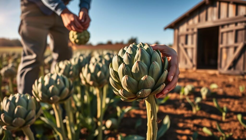 artichoke harvesting