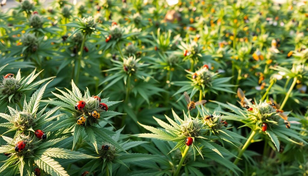 attracting beneficial insects to cannabis gardens