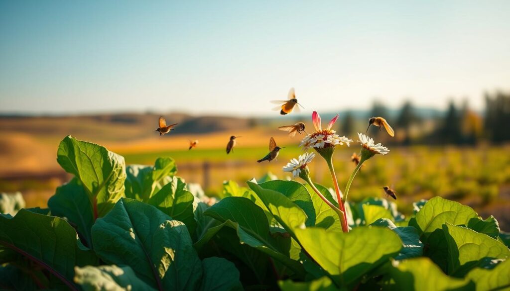 attracting pollinators to swiss chard