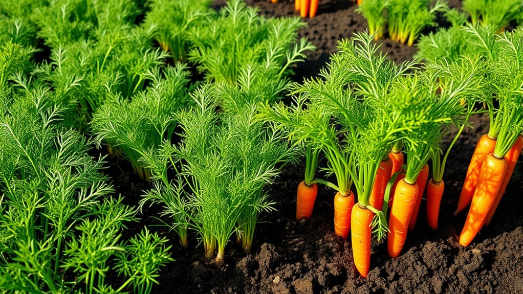 avoid planting carrots near dill