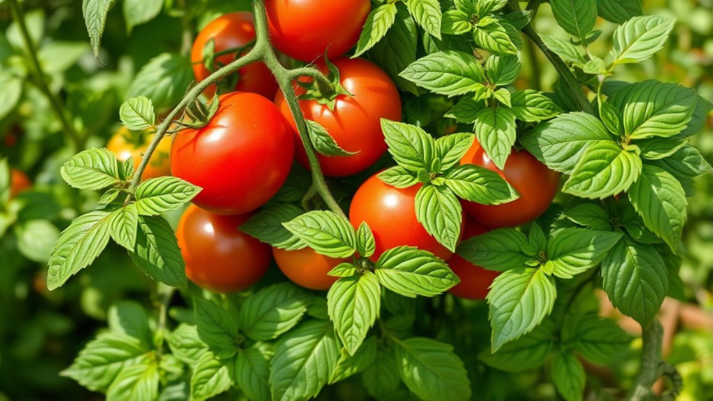 basil enhances tomato growth