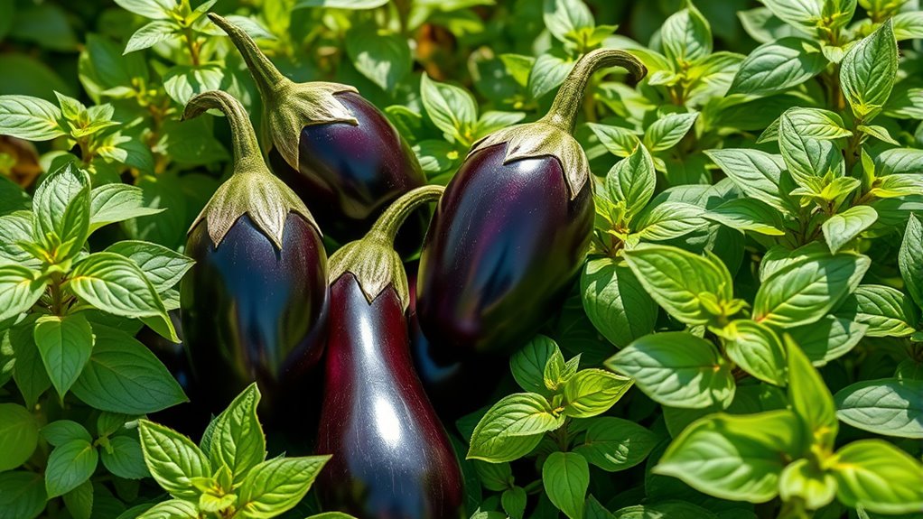 basil repels eggplant pests