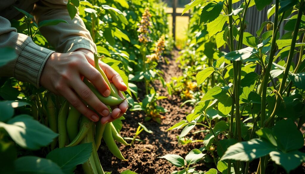bean harvesting techniques