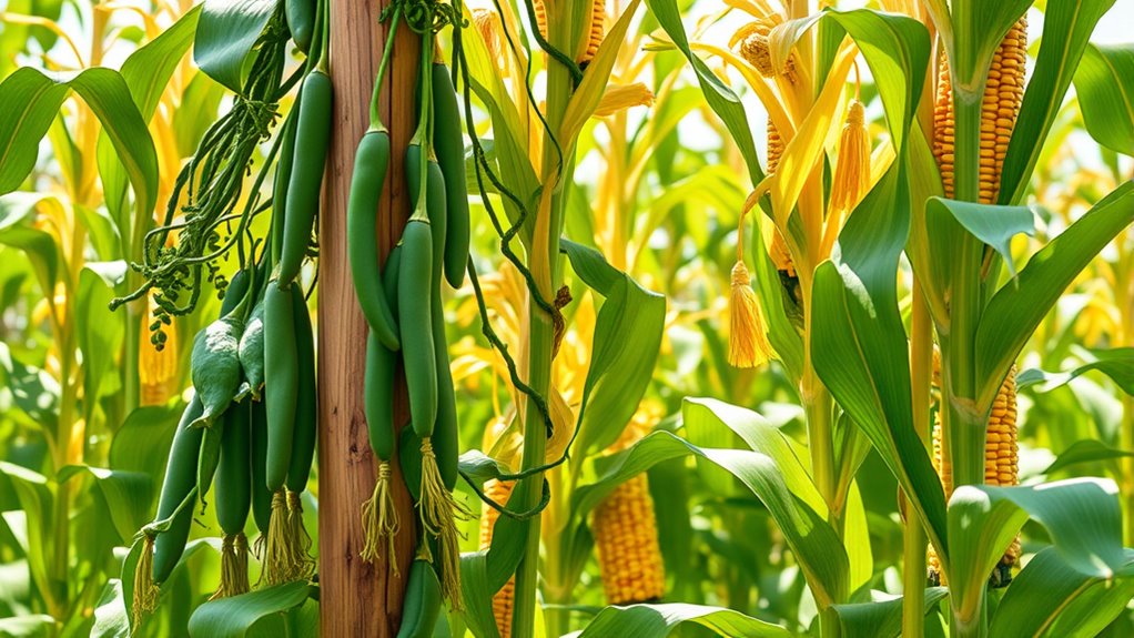 beans climb fix soil