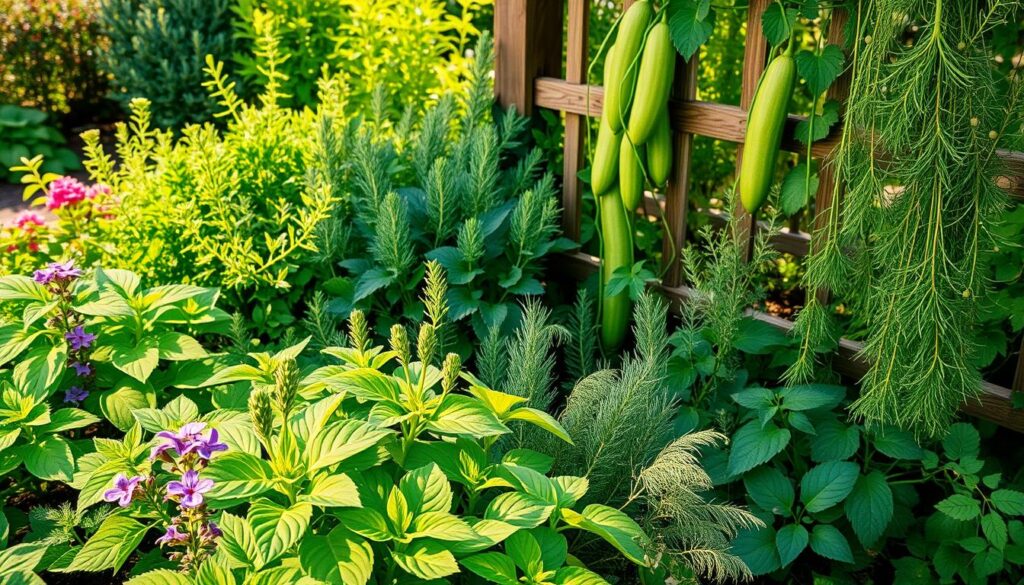 best herbs for cucumbers