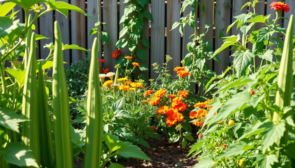 best plants to grow with okra