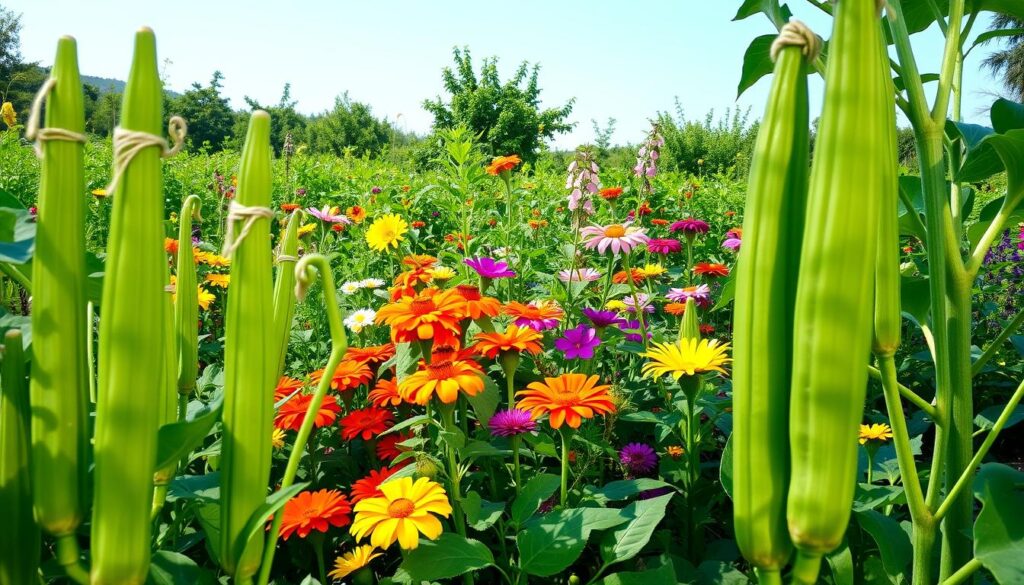best plants to grow with okra