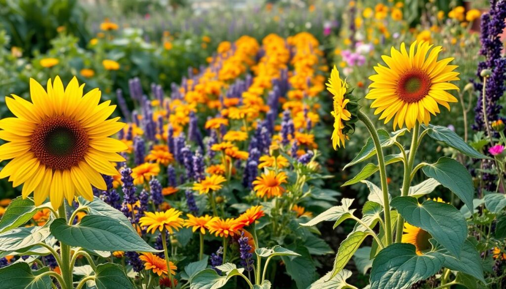 best plants to grow with sunflowers