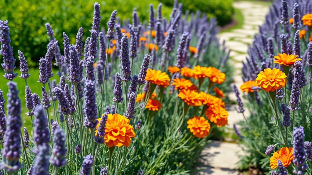 bright pest repelling marigolds