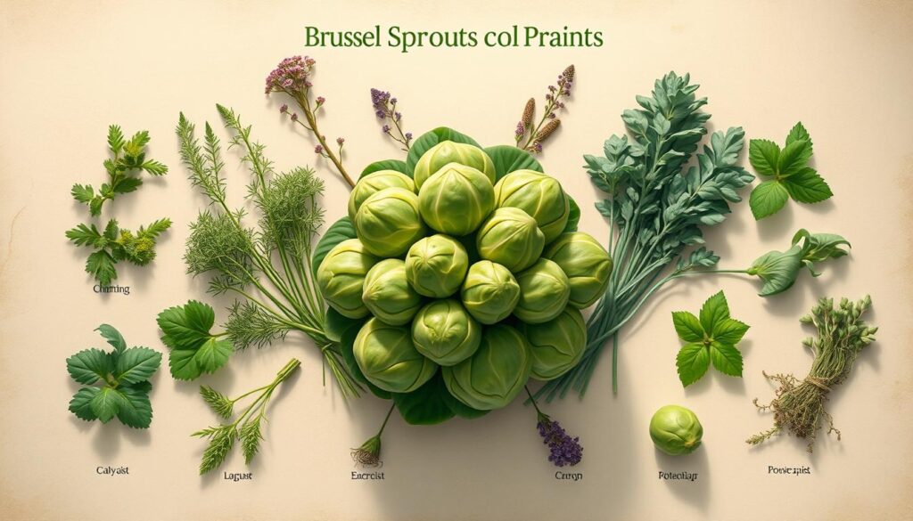 brussel sprouts companion planting chart