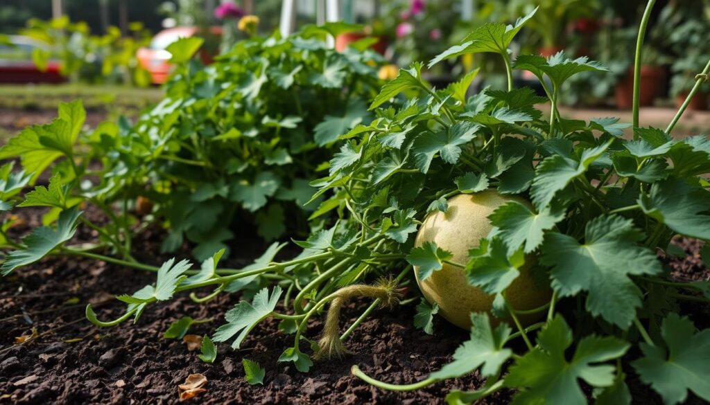 cantaloupe plant neighbors