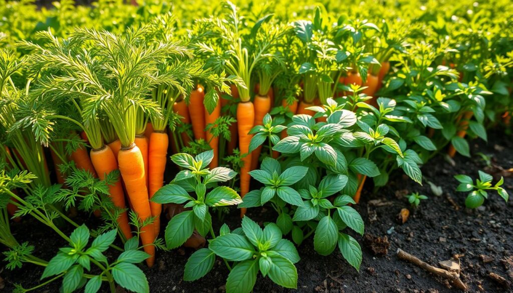 carrots and basil