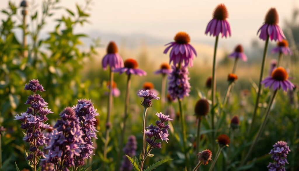 catmint and coneflower