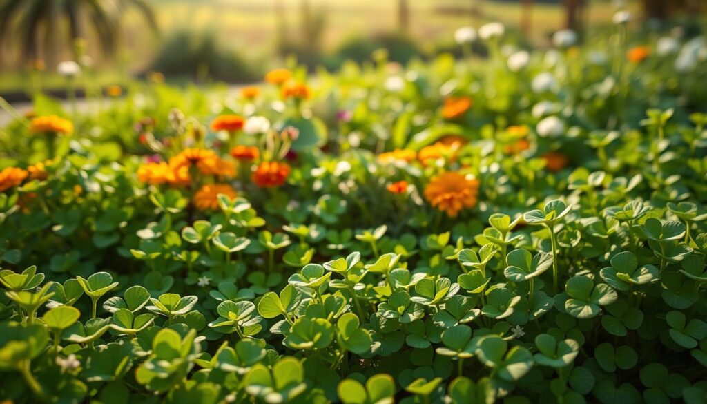 clover companion plant management