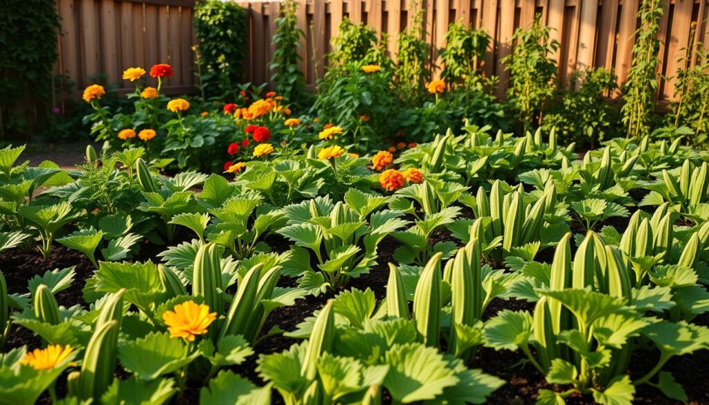 companion planting okra