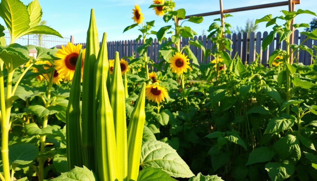 companion planting okra