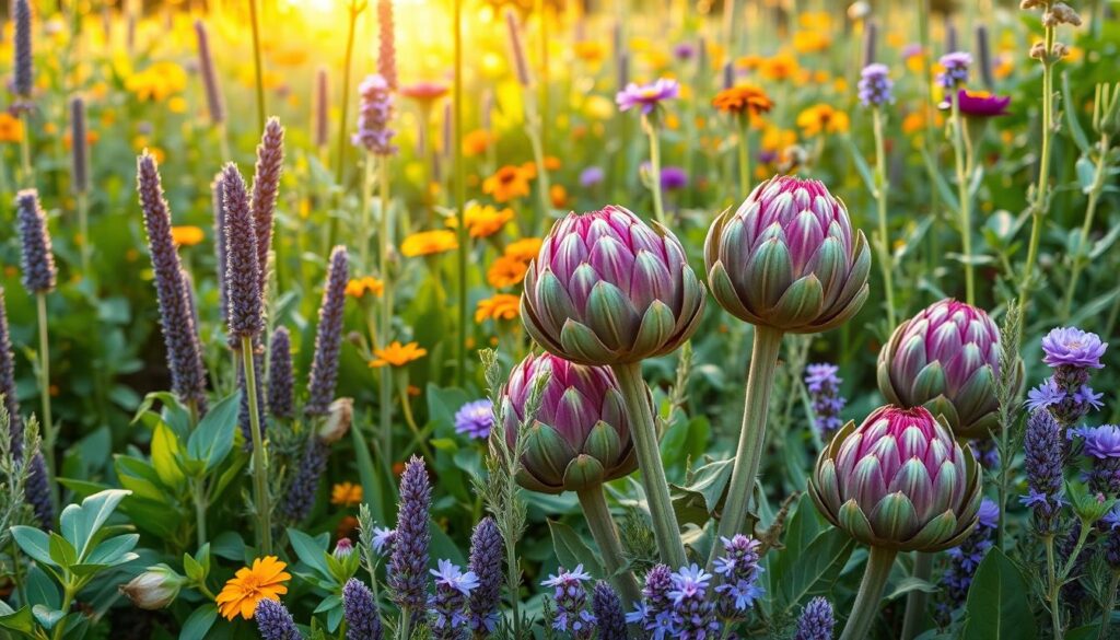 companion planting with artichokes