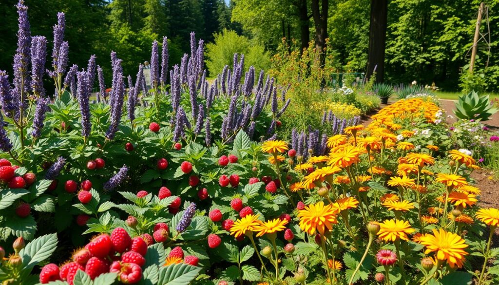 companion plants for raspberries