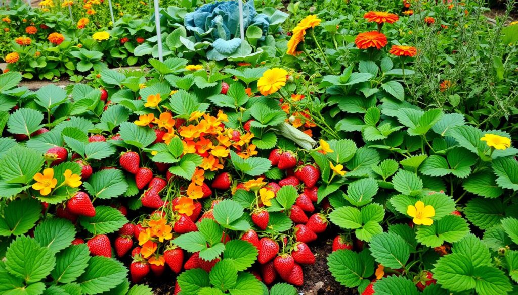 companion plants for strawberry beds