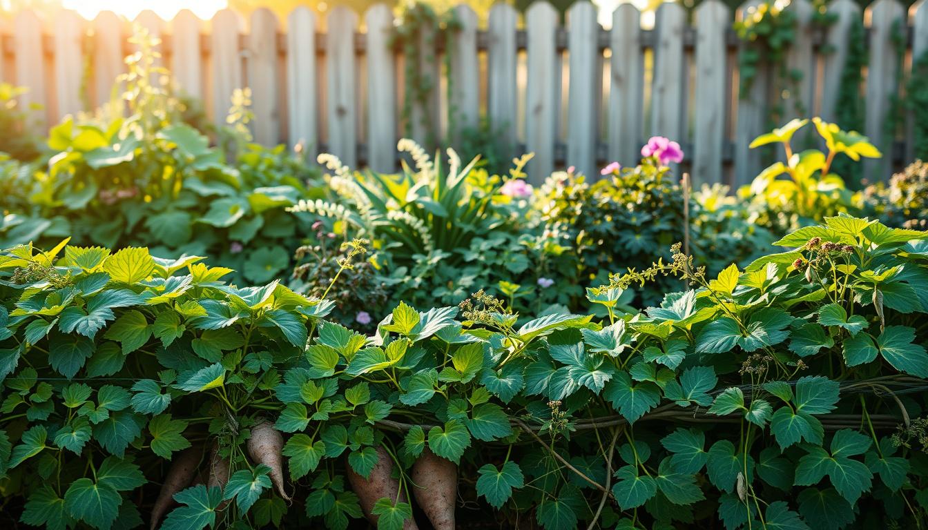 companion plants for sweet potatoes