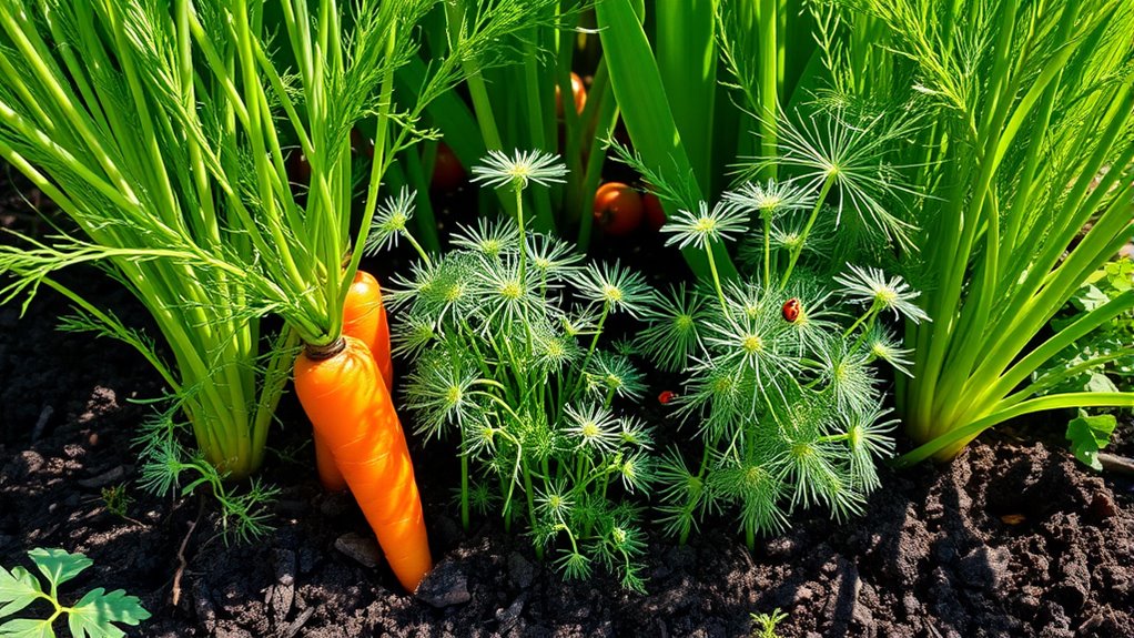 companion plants protect carrots