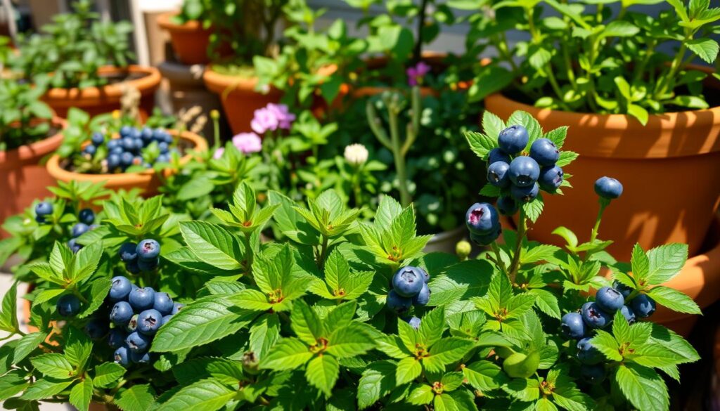 container gardening with blueberries
