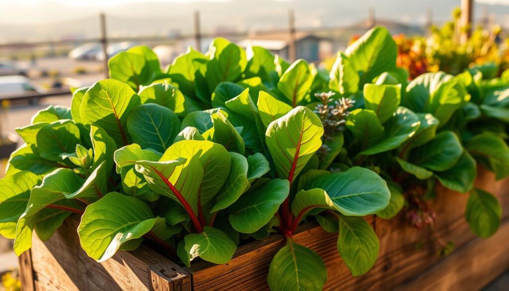 container gardening with swiss chard