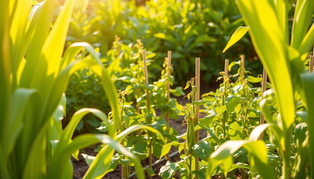 corn and bush beans