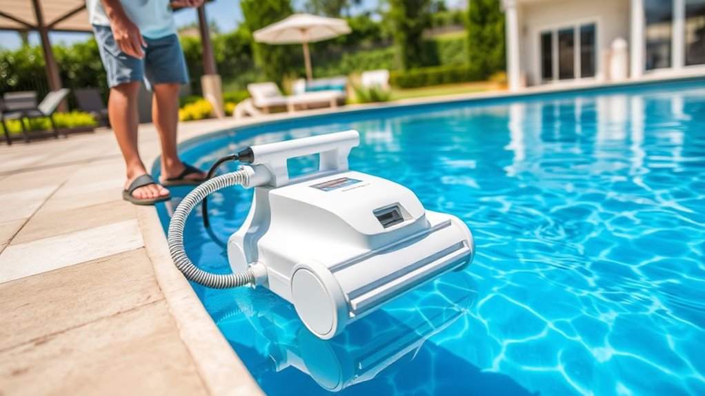 easy accessible pool maintenance