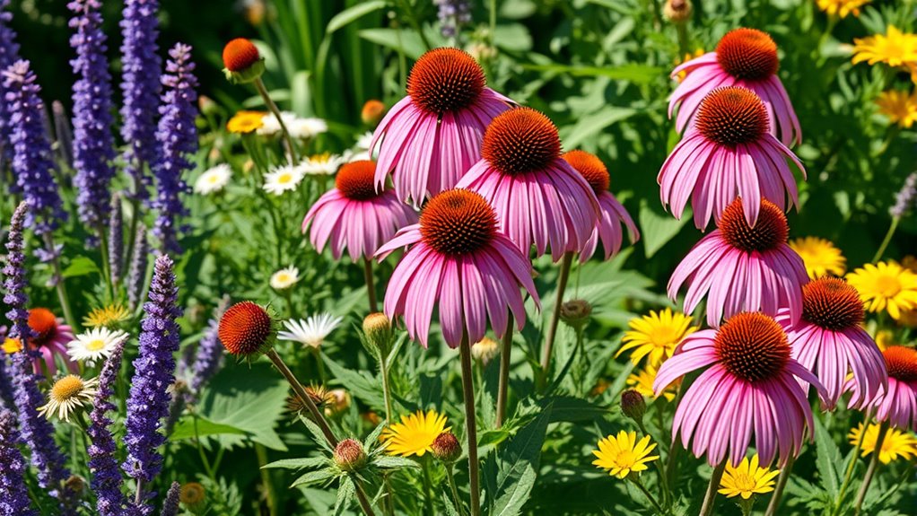 echinacea companion planting guide