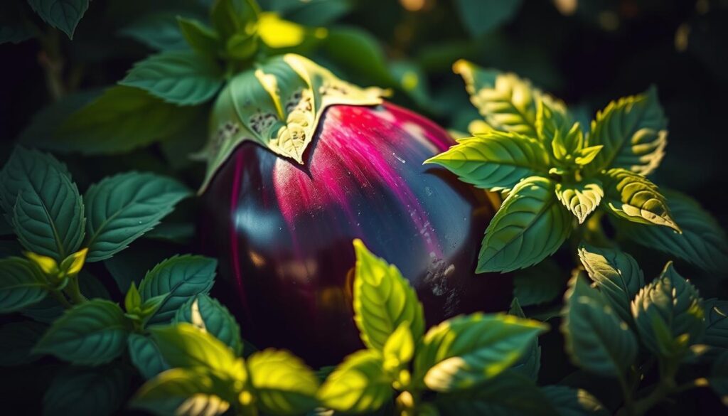 eggplant and basil