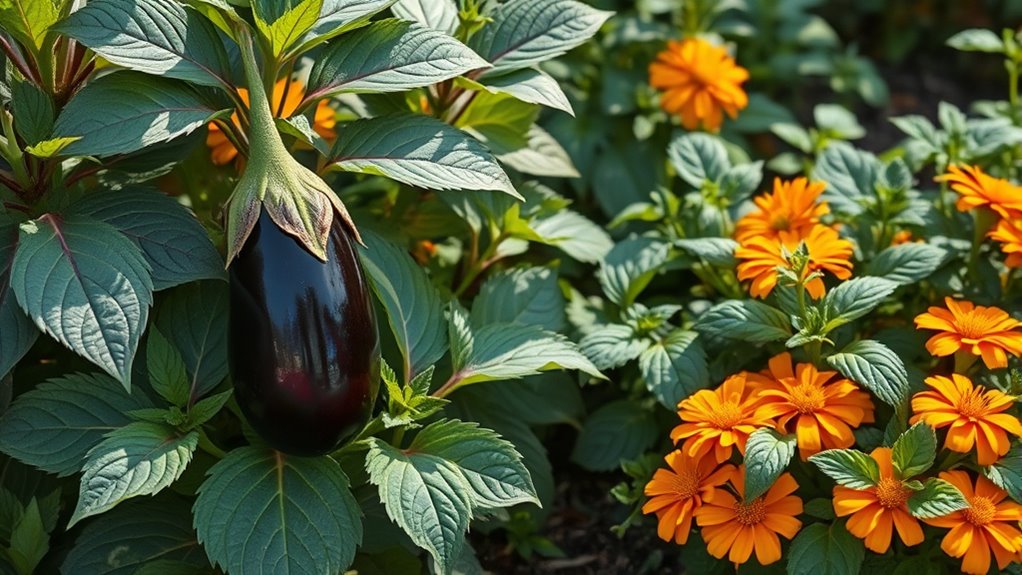 eggplants benefit from companion planting