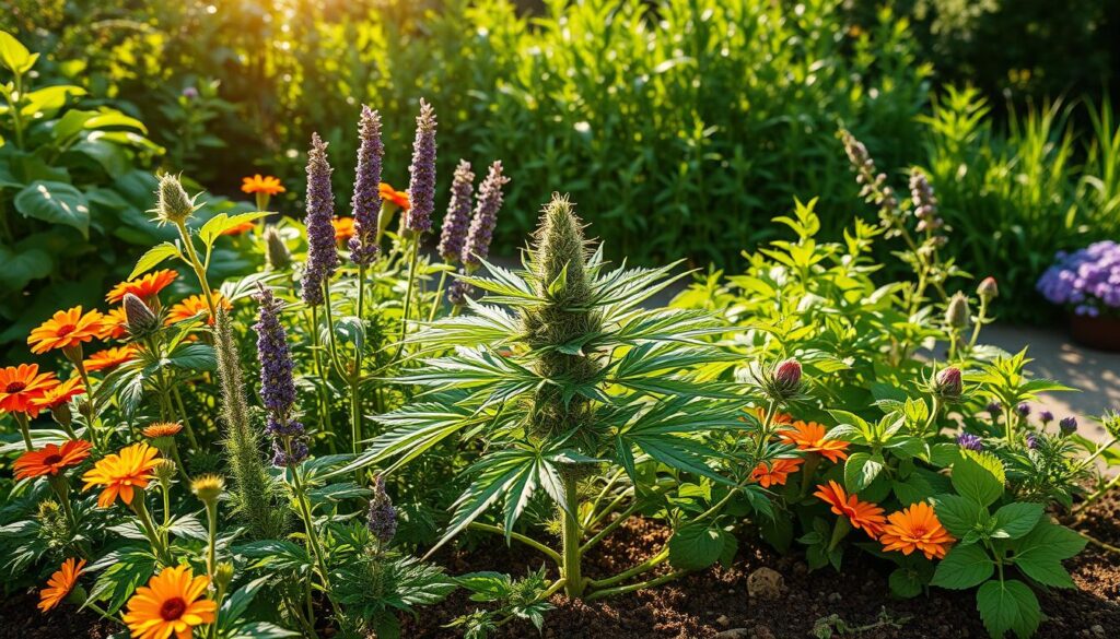 enhancing cannabis growth with companion plants