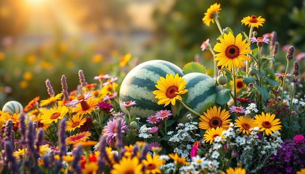 flower companion plants for watermelon