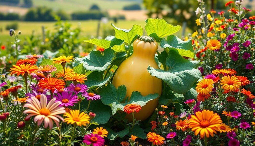 flowering plant companions for squash