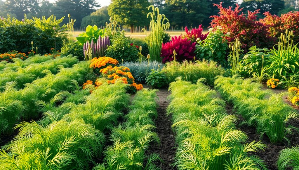 garden layout for dill