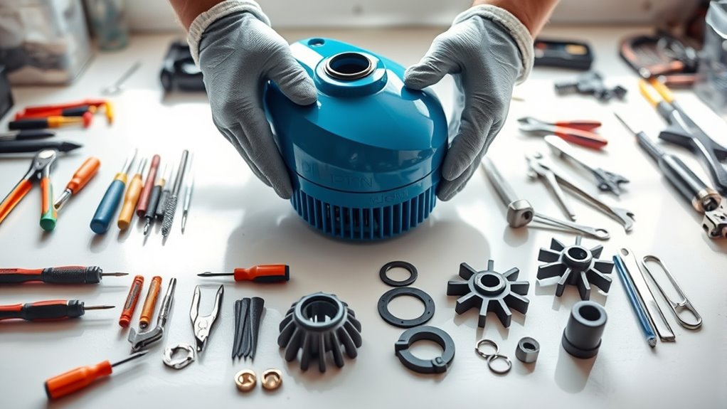 gather tools and spare parts