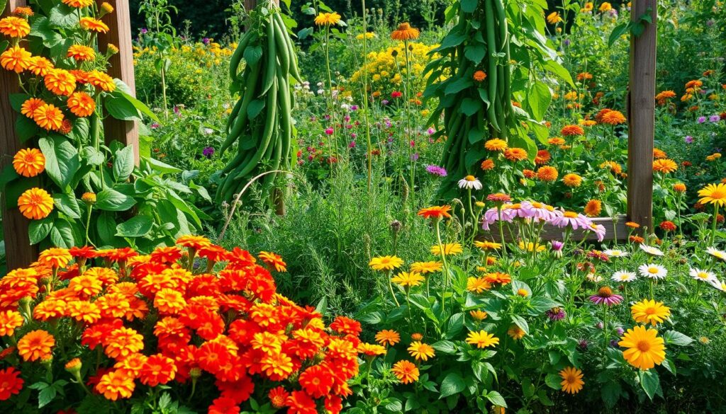 good companion plants for pole beans