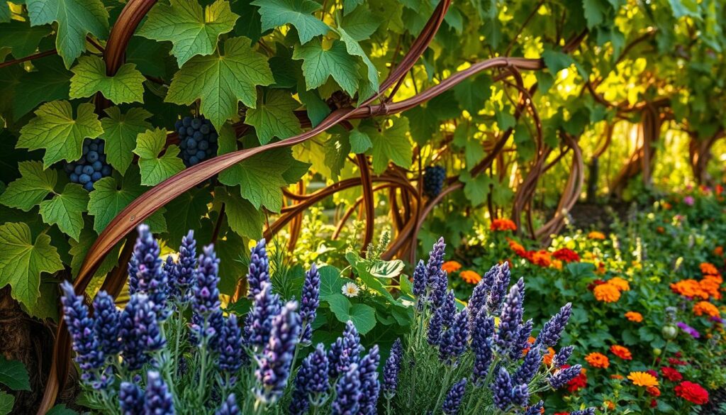 grapevine companion planting