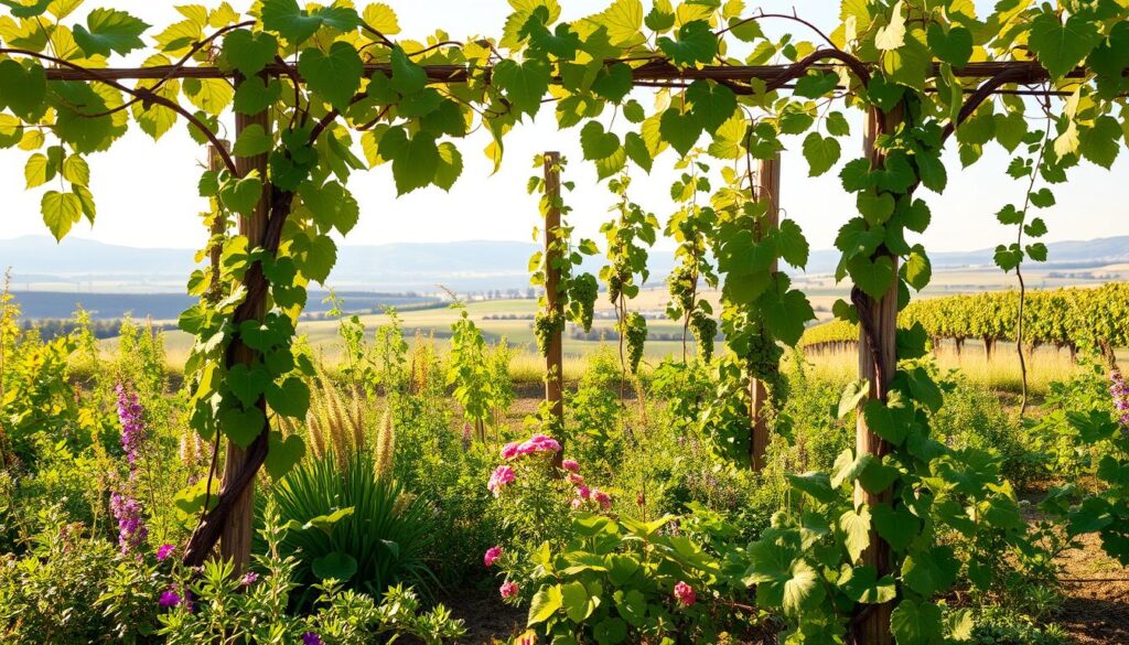 grapevine companion planting