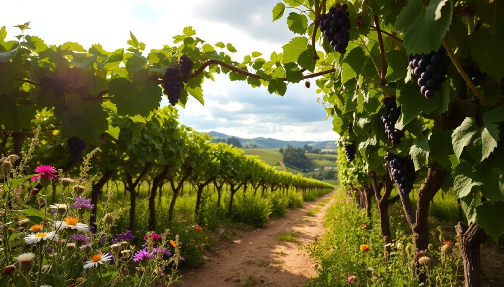 grapevine companion planting with beneficial insects