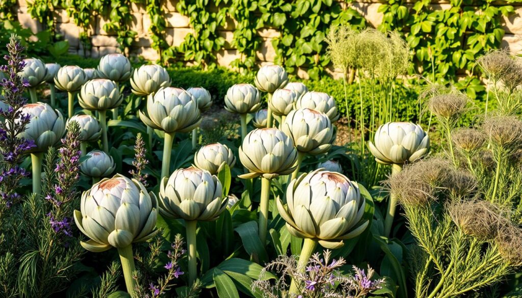 growing artichokes with companions