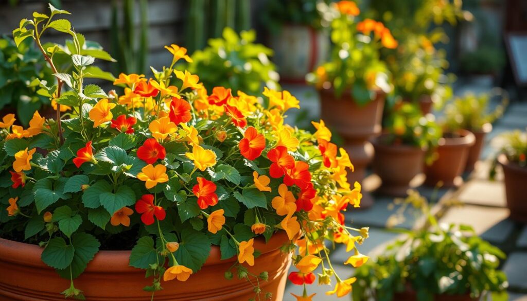 growing nasturtiums in containers