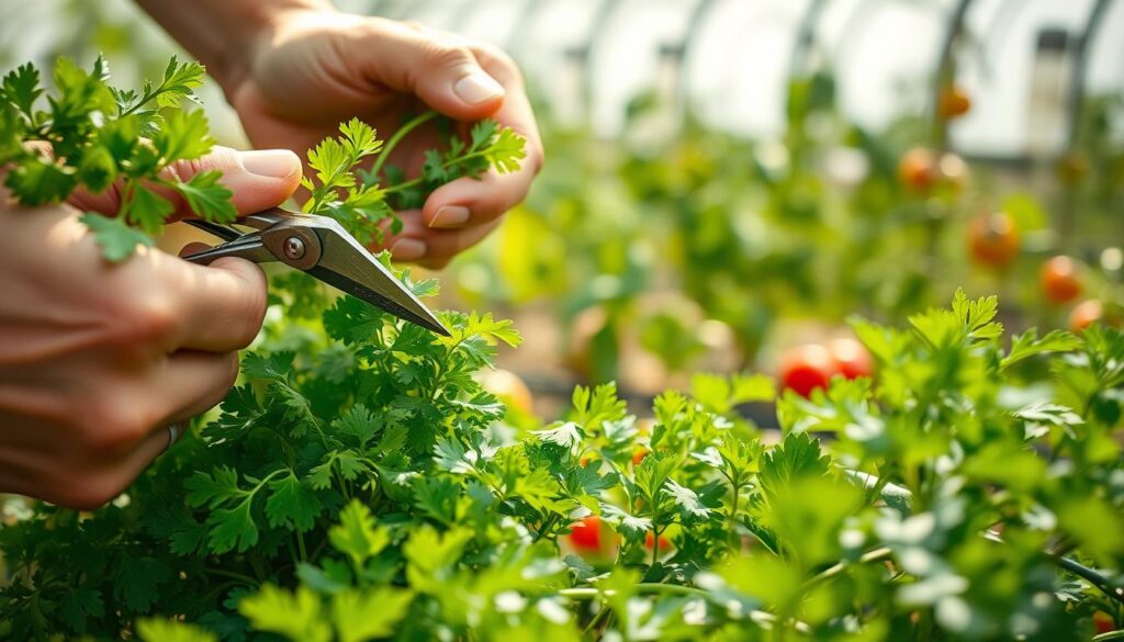 harvesting cilantro techniques
