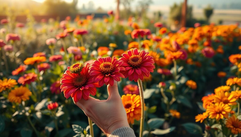 harvesting tips for zinnias